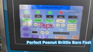 Vídeo de prueba de la máquina formadora y cortadora de barras frágiles de maní Papa Small P320